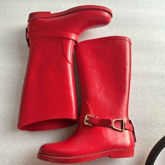Ralph Lauren Other - Kids Ralph Lauren Rainboots Tall 13 Equestrian Outdoor Fall Spring Winter Gold